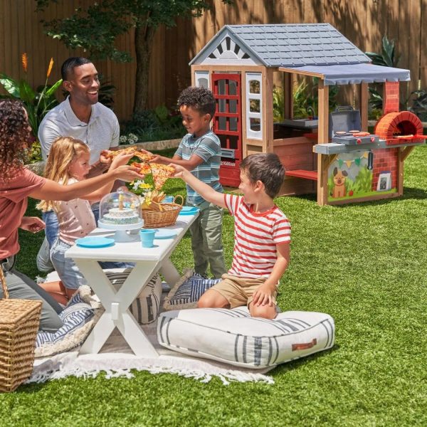 Kidkraft Grill & Chill Pizza Party Wooden Outdoor Playhouse - MadeInUSA